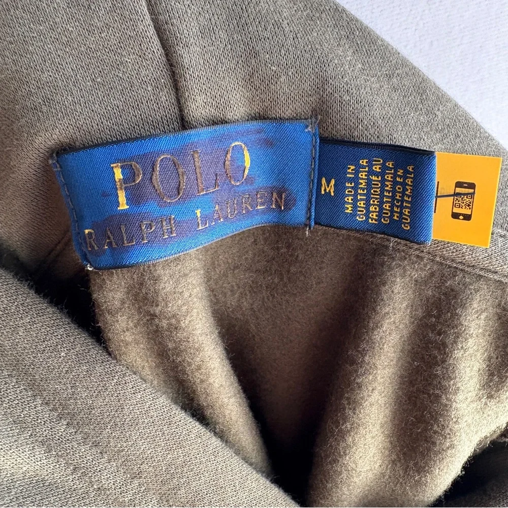 NEW POLO Ralph Lauren Men’s Olive Green Pullover Logo Hoodie M